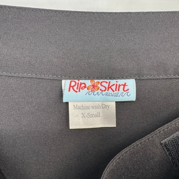 Ripskirt Hawaii Midi Skirt Womens XS Black Polyester Pleated - Picture 9 of 12